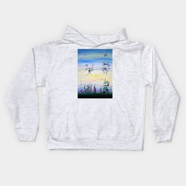 ARCHIPELAGOS OF TIME Kids Hoodie by lautir